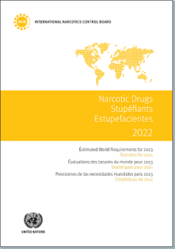 Cover of the INCB Narcotic Drugs Technical publication 2018