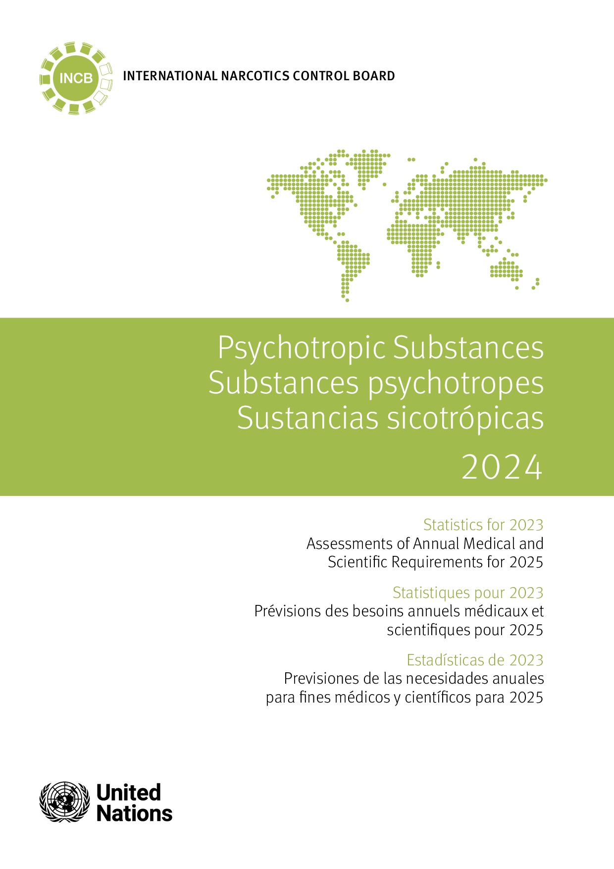 Cover of the INCB Psychotropic Substances Statistics for 20211