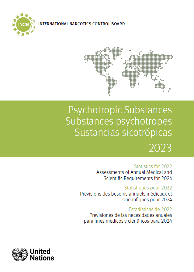 Cover of the INCB Psychotropic Substances Statistics for 20211